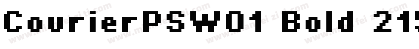 CourierPSW01 Bold 2157字体转换